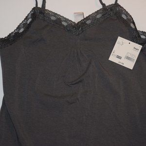 Gray Camisole with Lace Detailing